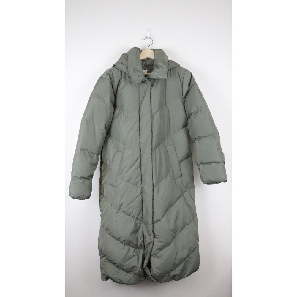 NWT Seraphine Green 3-In-1 Long Chevron Puffer Maternity Coat 4 Babywearing - Picture 2 of 14